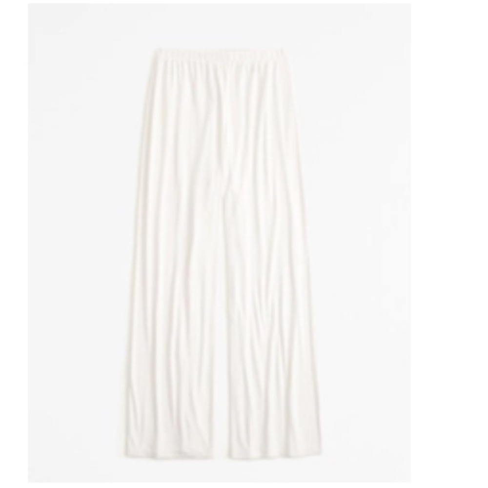 Lounge Pointelle Wide Leg Pant - Cream